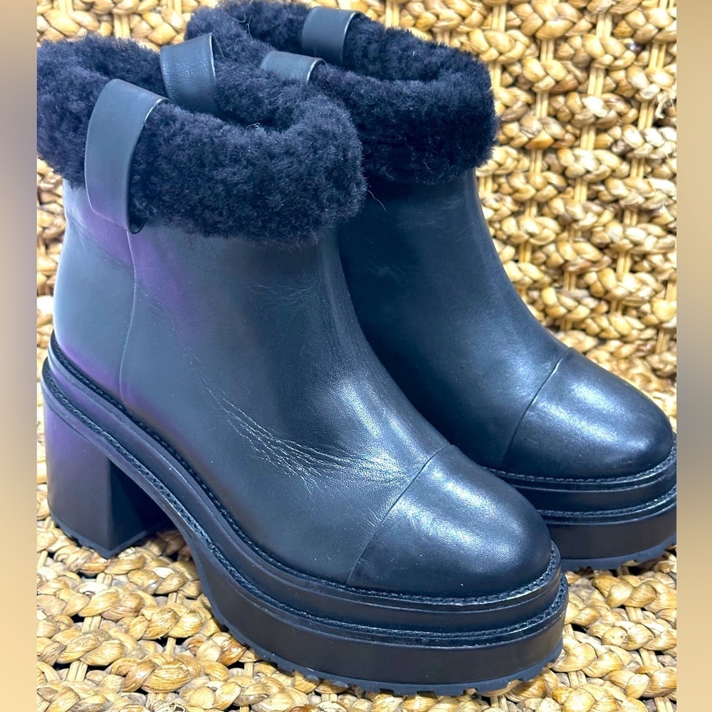 Cult‎ Gia Black Leather Ankle Boots